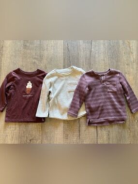 2T Cat & Jack Long Sleeve Shirt Bundle